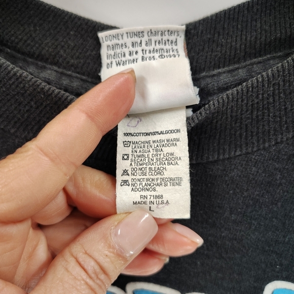 LOONEY TUNES Vintage 1997 Hip Hop Don't Ask ME! Shirt Adult Size L Single Stitch - Picture 5 of 10